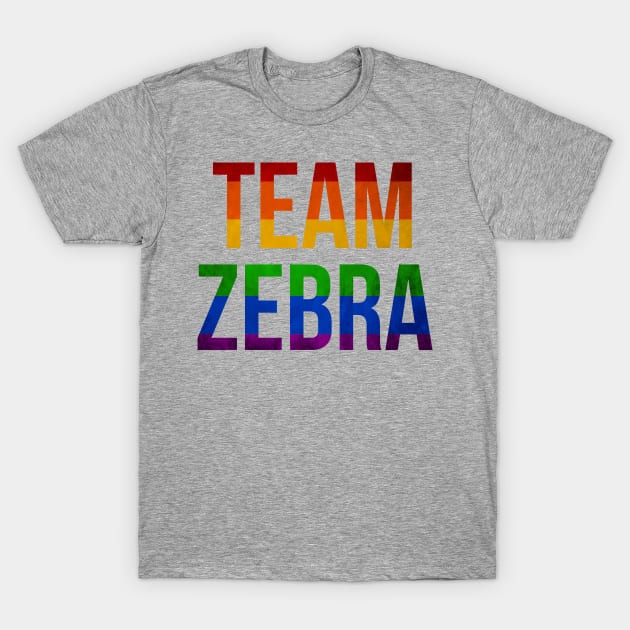 Team Zebra Gay Pride T-Shirt by fearcity